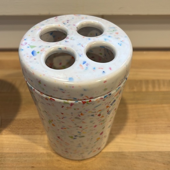 Container Store Soap Dispenser and Toothbrush Holder - Picture 2 of 6